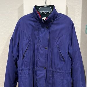 Talbots multicolor winter coat; poly “felt” lining, sleeves are lined with nylon